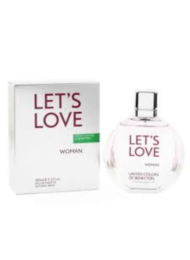 عطر بينيتون ليتس لوف أو دو تواليت 100 مل للنساء